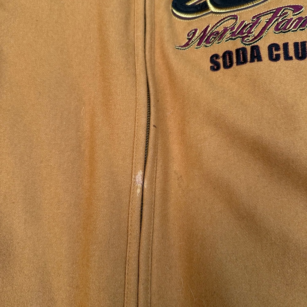 Pelle Pelle Men's Yellow Soda Club Bomber Varsity Jacket - Picture 4 of 14
